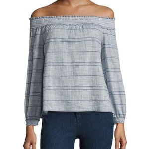 Rag & bone blue/white stripe off the shoulder top